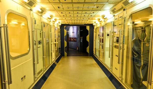 국제우주정거장을 그대로 옮겨놓은 듯한 우주탐사존. /최현배 기자