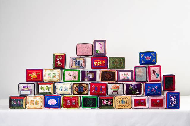 '여연회' 회원전 '아름다운 우리 베개-꿈을 담다'에 전시된 배개 작품. '여연회' 제공