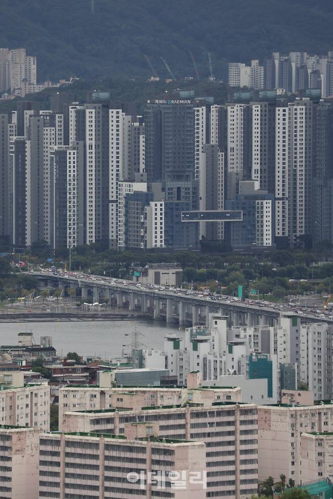 서울 남산에서 바라본 아파트 모습. (사진=이영훈 기자)