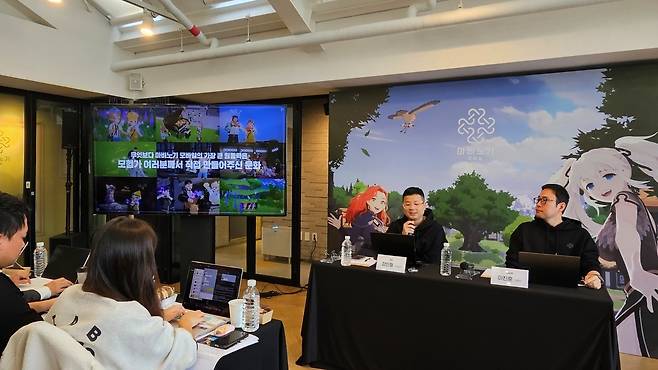 - 마비노기 모바일 공동 인터뷰 전경