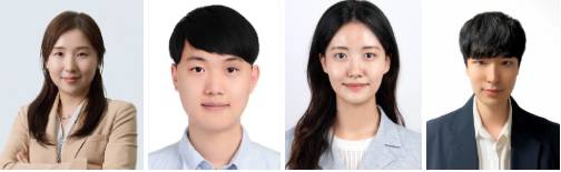 〈좌측부터 권민혜 교수, 김미르(박사과정), 박희원(석사과정), 조무곤(석사과정) 연구원(사진=숭실대)〉