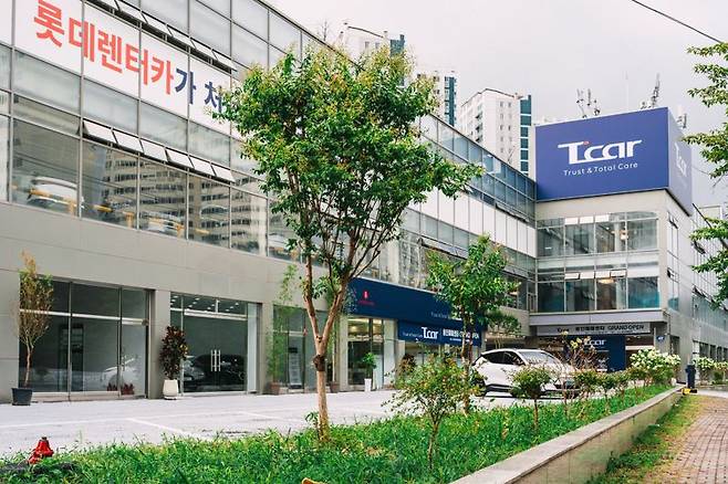 지난 8월 개장한 롯데렌탈의 'T car 용인매매센터'. 사진=롯데렌탈 제공