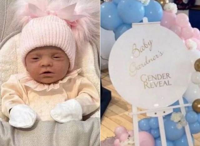 임신 및 출산한 것처럼 연기하면서 아기 모형 인형을 AI를 이용해 진짜 아기인 것처럼 꾸며낸 모습. [더선·더미러 캡처]