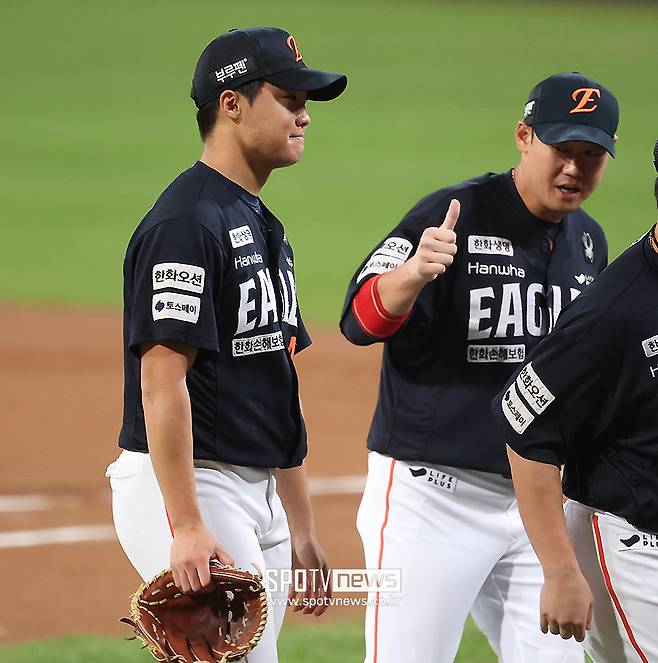 ▲ 정우주, 하주석 ⓒ곽혜미 기자
