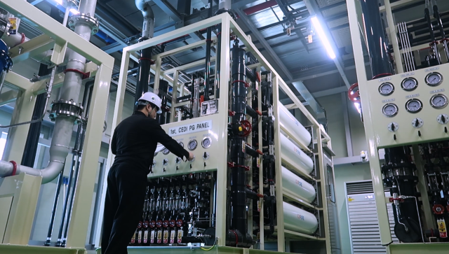 구미 초순수 국산화 실증 플랜트 현장. 한국수자원공사 제공.