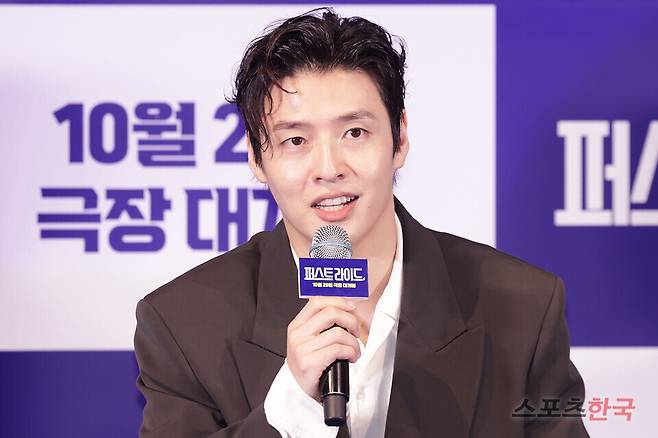 영화 '퍼스트 라이드' 언론시사회에 참석한 배우 강하늘. 25.10.22 ⓒ이혜영 기자 lhy@hankooki.com