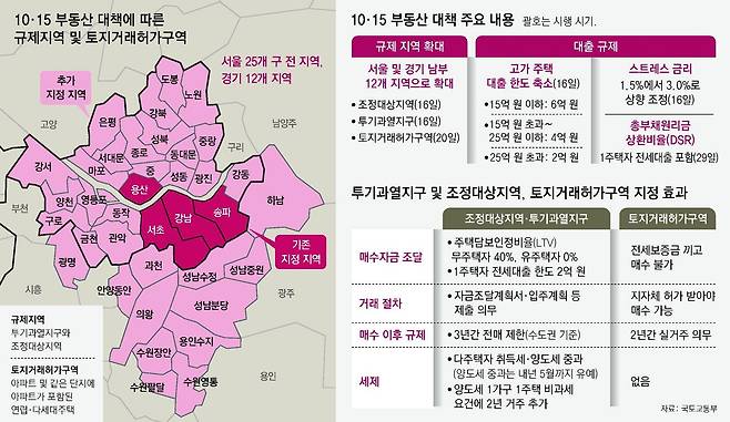 10·15 부동산 대책 주요 내용. 동아일보 DB