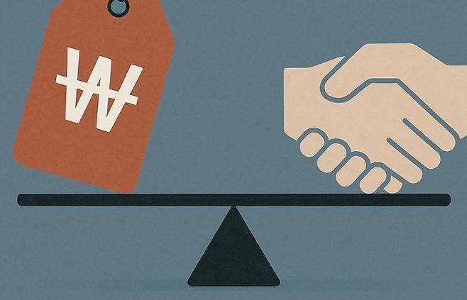 가격과 신뢰의 균형을 상징적으로 표현한 편집 이미지. 제주는 지금 ‘가격의 공정’보다 ‘신뢰의 회복’을 더 절실히 요구받고 있다.