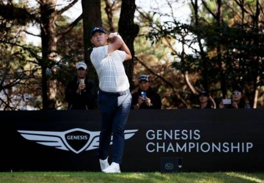 김시우의 제네시스 챔피언십 1라운드 경기 모습. /KPGA