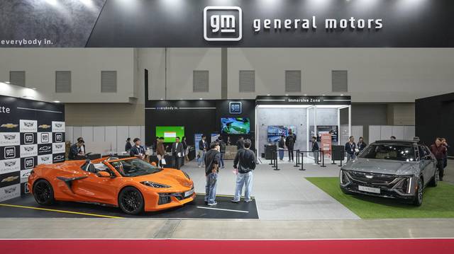 미국 완성차 업체 제너럴모터스(GM)가 오는 25일까지 대구 엑스코에서 열리는 ‘2025 대한민국 미래모빌리티엑스포’(DIFA 2025)에 마련한 부스 모습. 한국GM 제공
