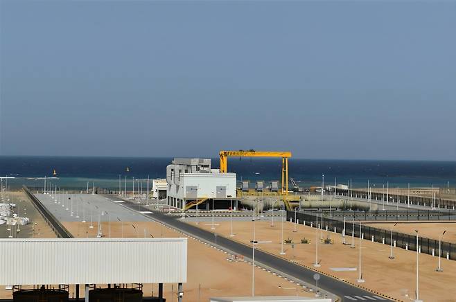 두산에너빌리티 슈아이바3 해수담수화 플랜트의 취수 설비. [두산에너빌리티 제공]