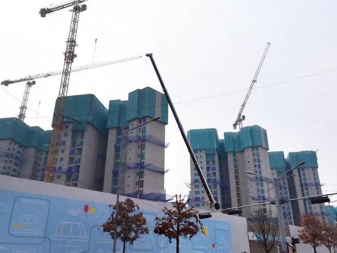 서울 강남구 삼성동 래미안 트리니원 공사 현장.[네이버지도 거리뷰 캡쳐]