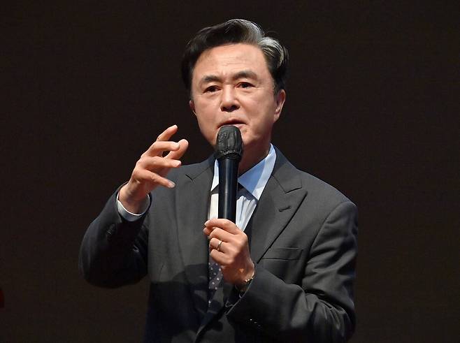 김 지사는 지난 21일 아산시청 시민홀에서 열린 도민과의 대화에서 아산시와 관련한 주요 사업 추진계획을 밝혔다. 충남도 제공