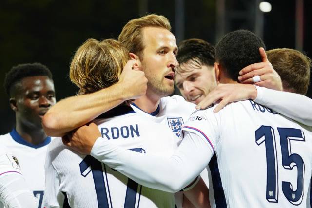 이달 라트비아와의 2026 북중미 월드컵 유럽 예선 K조 경기에서. 해리 케인은 내년 월드컵 우승을 꿈꾼다. AFP연합뉴스