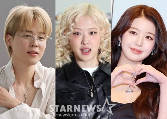 방탄소년단 지민, 블랙핑크 로제, 아이브 장원영 /사진=스타뉴스