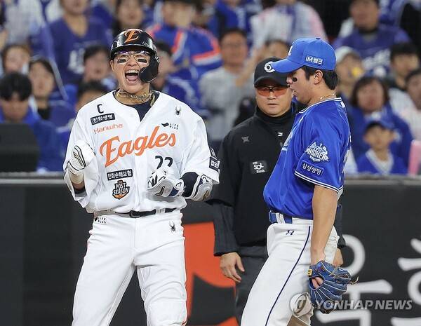 채은성(왼쪽). ⓒ연합뉴스