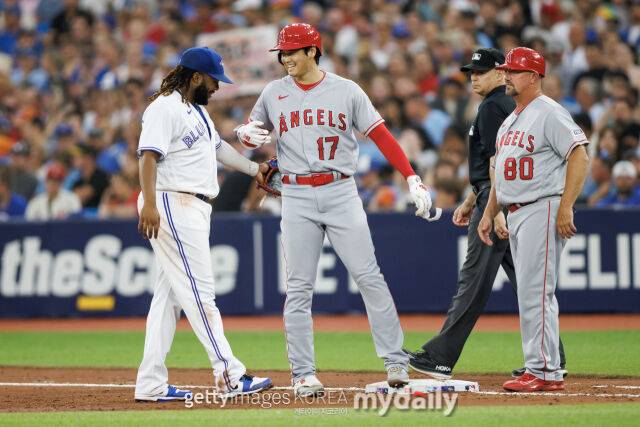 토론토 블루제이스 블라디미르 게레로 주니어와 LA 에인절스 시절의 오타니 쇼헤이./게티이미지코리아