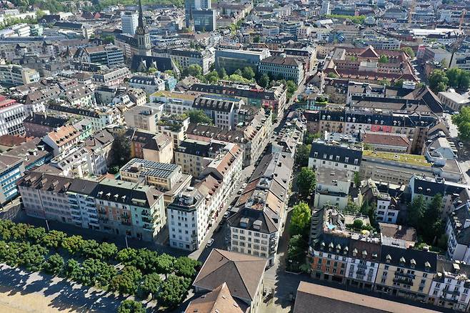 스위스 취리히 시내 비데콘 지역. 게티이미지