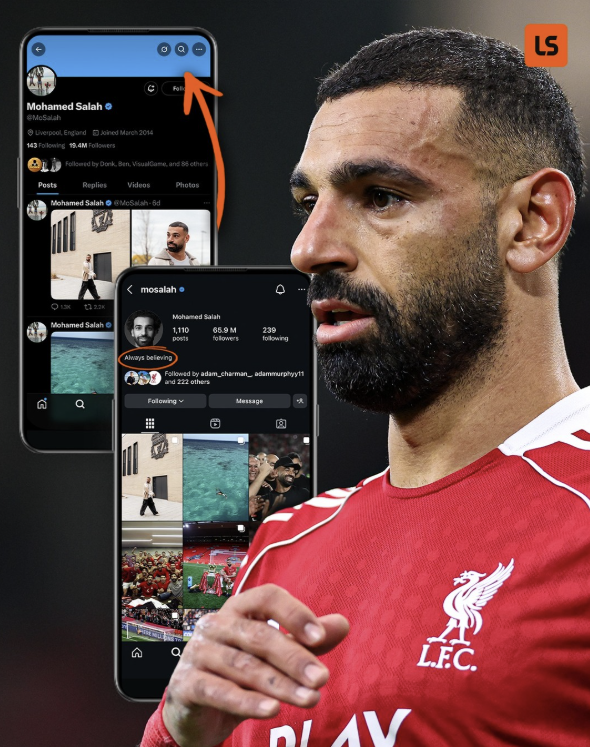 최근 자신의 SNS에서 리버풀 흔적을 지운 모하메드 살라. livescore