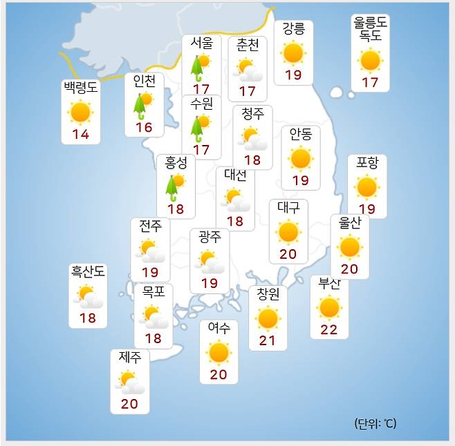 ⓒ기상청: 오늘(26일) 오후 날씨