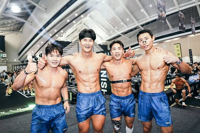 운동 인플루언서이자 하이록스 랭커들로 구성된 네드짐의 코치진. 왼쪽부터 최성원, 김호종, 송병석, 남기태 코치.  /사진=김호종 인스타그램
