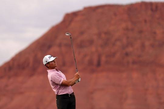 브레넌 존슨의 뱅크 오브 유타 챔피언십 3라운드 경기 모습. 사진[게티이미지/AFP=연합뉴스]