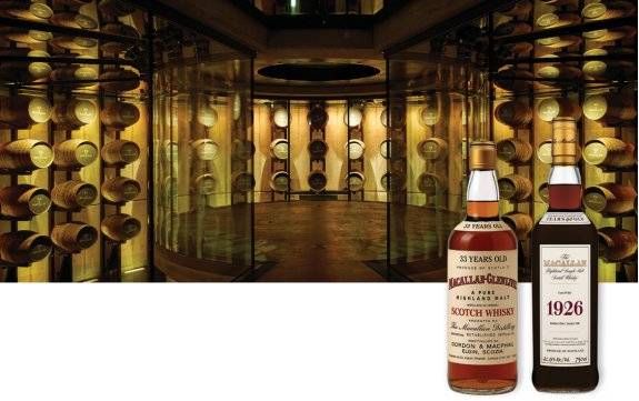 맥켈란 양조장(위)과 맥켈란 글렌리벳·1926 빈티지. 디앤피 스피리츠 제공&nbsp;