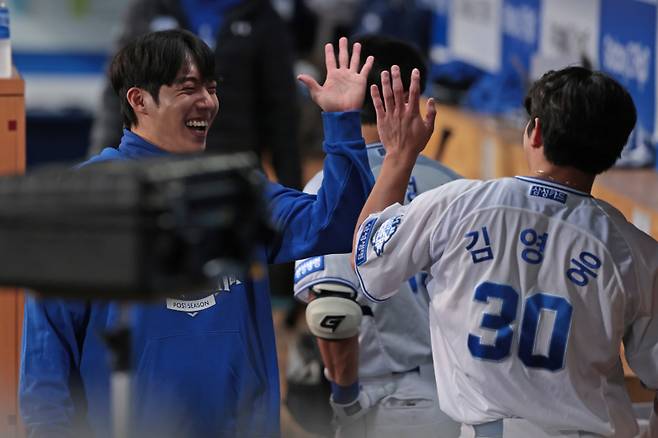 삼성 원태인-김영웅. 삼성 제공