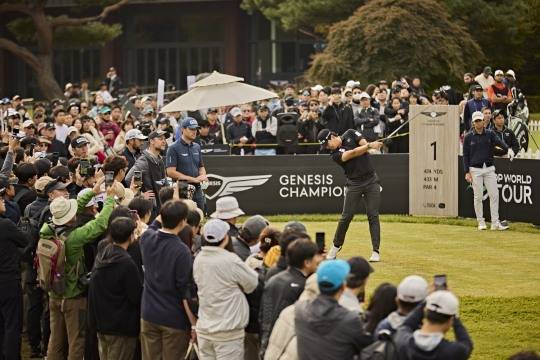제네시스 챔피언십 4라운드 1번 홀 모습. /대회 조직위