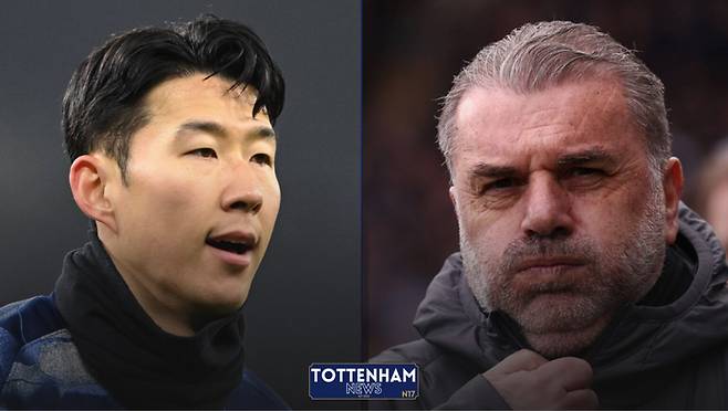 손흥민과 엔제 포스테코글루 토트넘 감독. ‘토트넘 홋스퍼 뉴스’