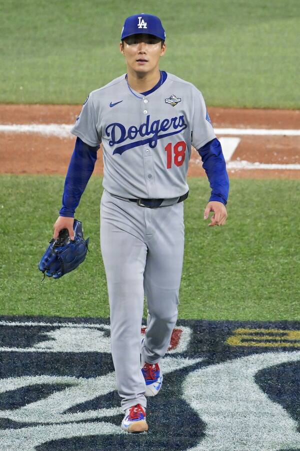 ▲ LA다저스 투수 야마모토 요시노부. ⓒ연합뉴스/EPA