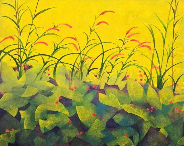 최은경 작, 'Memories of autumn', 한지위에 채색. 대백프라자갤러리 제공