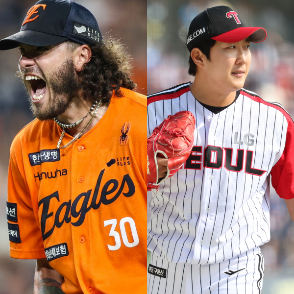 한화 이글스와 LG 트윈스가 29일 대전 한화생명볼파크에서 열리는 한국시리즈 3차전 선발을 하루 전인 28일 발표했다. (좌측부터) 한화는 코디 폰세가, LG는 손주영이 선발로 나선다. /사진=한화 이글스, LG 트윈스