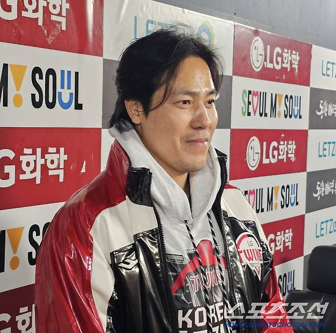 인터뷰에 임한 LG 김진성. 김영록 기자