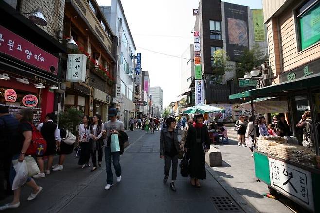 서울 종로구 인사동 거리. /한국관광공사 홈페이지 캡처