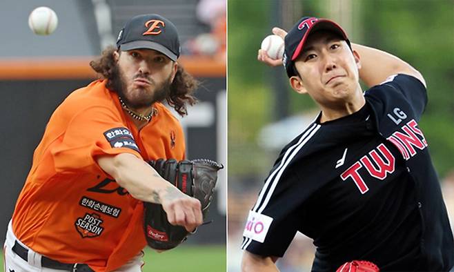 폰세(왼쪽부터), 손주영