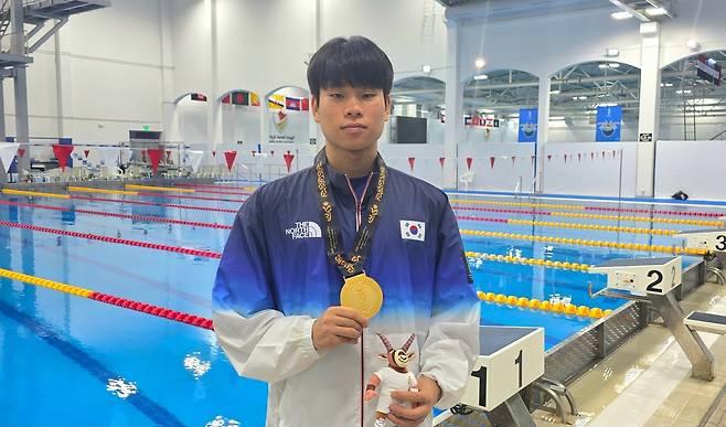 대회 신기록을 수립한 고승우 [대한수영연맹 제공. 재판매 및 DB 금지]