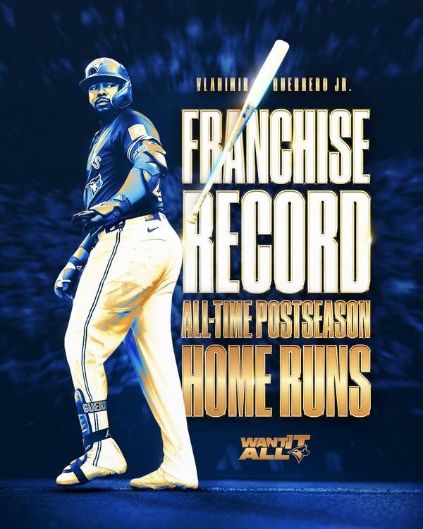 토론토 블루제이스 블라디미르 게레로 주니어가 29일(한국 시각) 오타니에게 홈런을 때리며 프랜차이즈 기록을 세웠다. /사진= 토론토 블루제이스