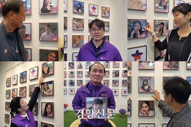 10·29 이태원 참사 3주기를 앞둔 지난 23~26일 서울 종로구 별들의집에서 만난 유가족들. 왼쪽 위부터 시계방향으로 임종원씨와 아버지 임익철씨, 권수정씨와 삼촌 김진성씨, 조예진씨와 어머니 박지연씨, 유연주씨와 아버지 유형우씨, 김재강씨와 아버지 김영백씨, 강가희씨와 어머니 이숙자씨. 백민정·우혜림 기자