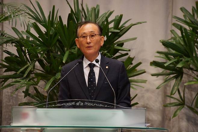 한국기독교목양회는 28일 부산 대학교회에서 서울 영락교회 김운성 목사를 초청해 세미나를 열었다. 최구영 목양회장이 인사말을 통해 “이번 세미나가 우리 모두에게 위로와 도전이 되는 시간이 되길 바란다”고 말했다.