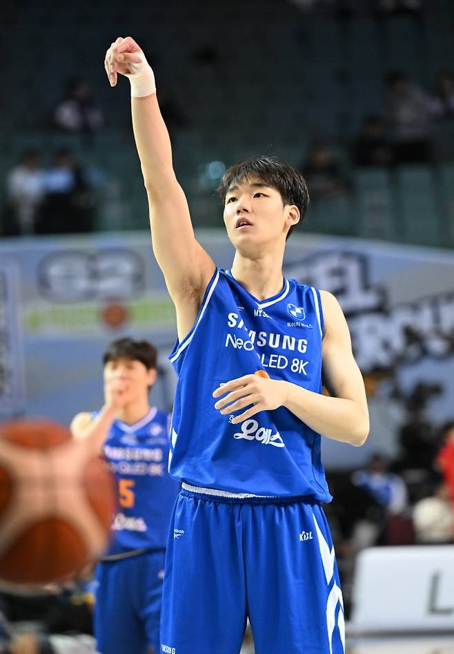부상에서 돌아온 서울 삼성 이원석. 사진=KBL