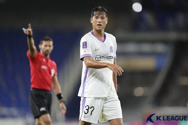 산프레체 히로시마에서 활약 중인 한국 축구 대표팀 수비수 김주성. 사진=한국프로축구연맹