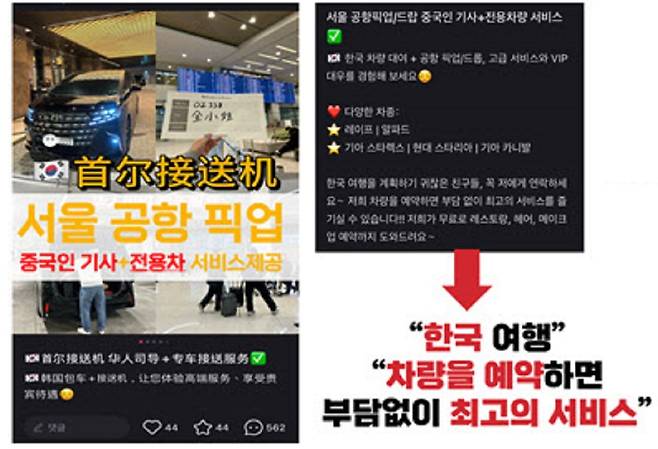 중국 사회관계망서비스(SNS)&nbsp;샤오홍수에 올라온 ‘흑차’ 관련 게시글. 국민의힘 김은혜 의원실 제공