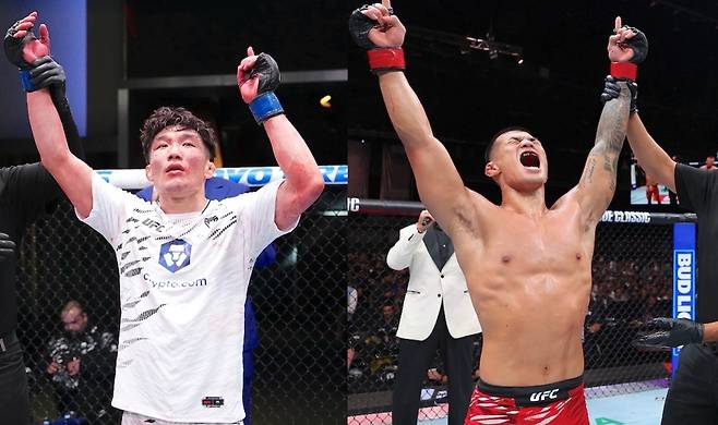 이창호(왼쪽)와 고석현.(UFC 제공)