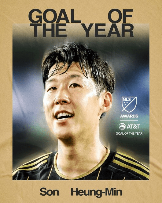 미국 메이저리그 사커(MLS) 올해의 골을 수상한 로스엔젤레스FC(LAFC) 손흥민. /사진=미국 메이저리그 사커(MLS)