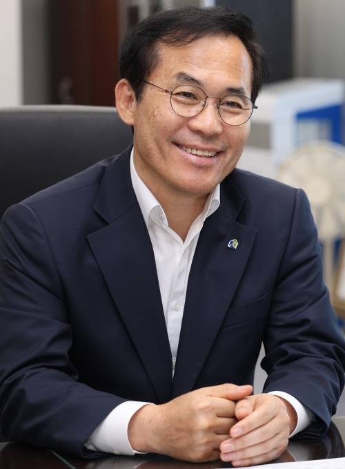 김승남 광주도시공사 사장이 29일 취임 1년을 맞아 서울신문과 인터뷰하고 있다. 광주도시공사 제공