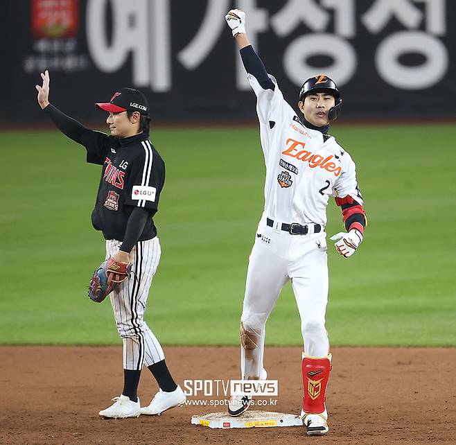 ▲ 8회 심우준의 역전 결승타에 힘입어 승리한 한화는 이제 4차전에서 시리즈 균형을 노린다 ⓒ곽혜미 기자