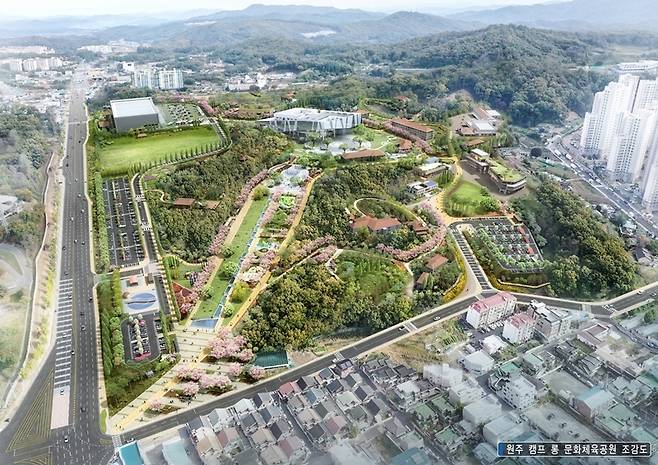 '캠프 롱 시민공원' 조감도 [원주시 제공.재판매 및 DB 금지]