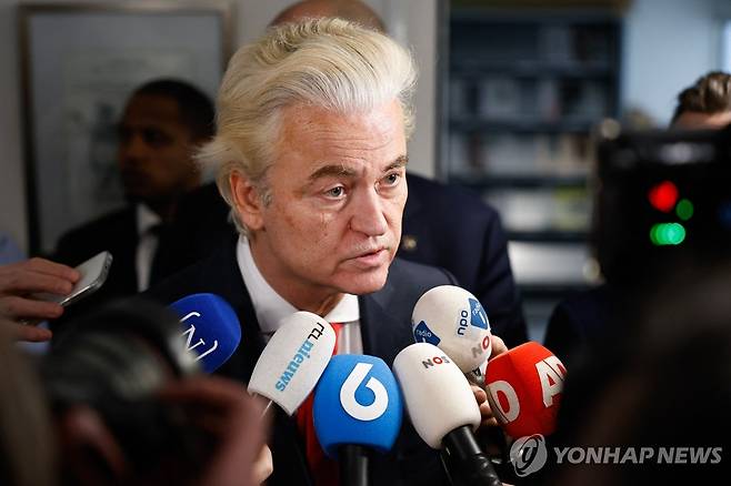 '유럽판 트럼프' 네덜란드 극우 PVV의 빌더르스 대표  [AFP 연합뉴스 재판매 및 DB 금지]