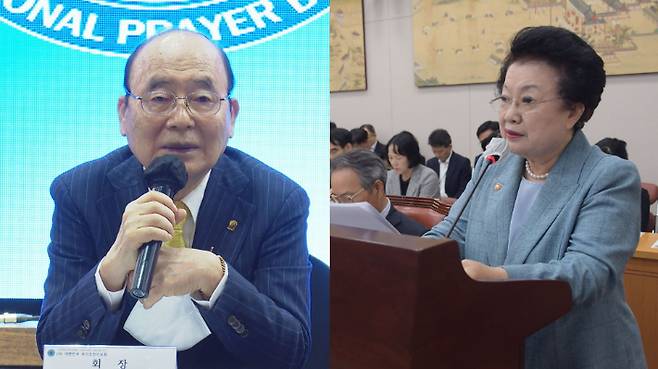 국가조찬기도회 회장 이배용 장로와 부회장 이배용 권사.